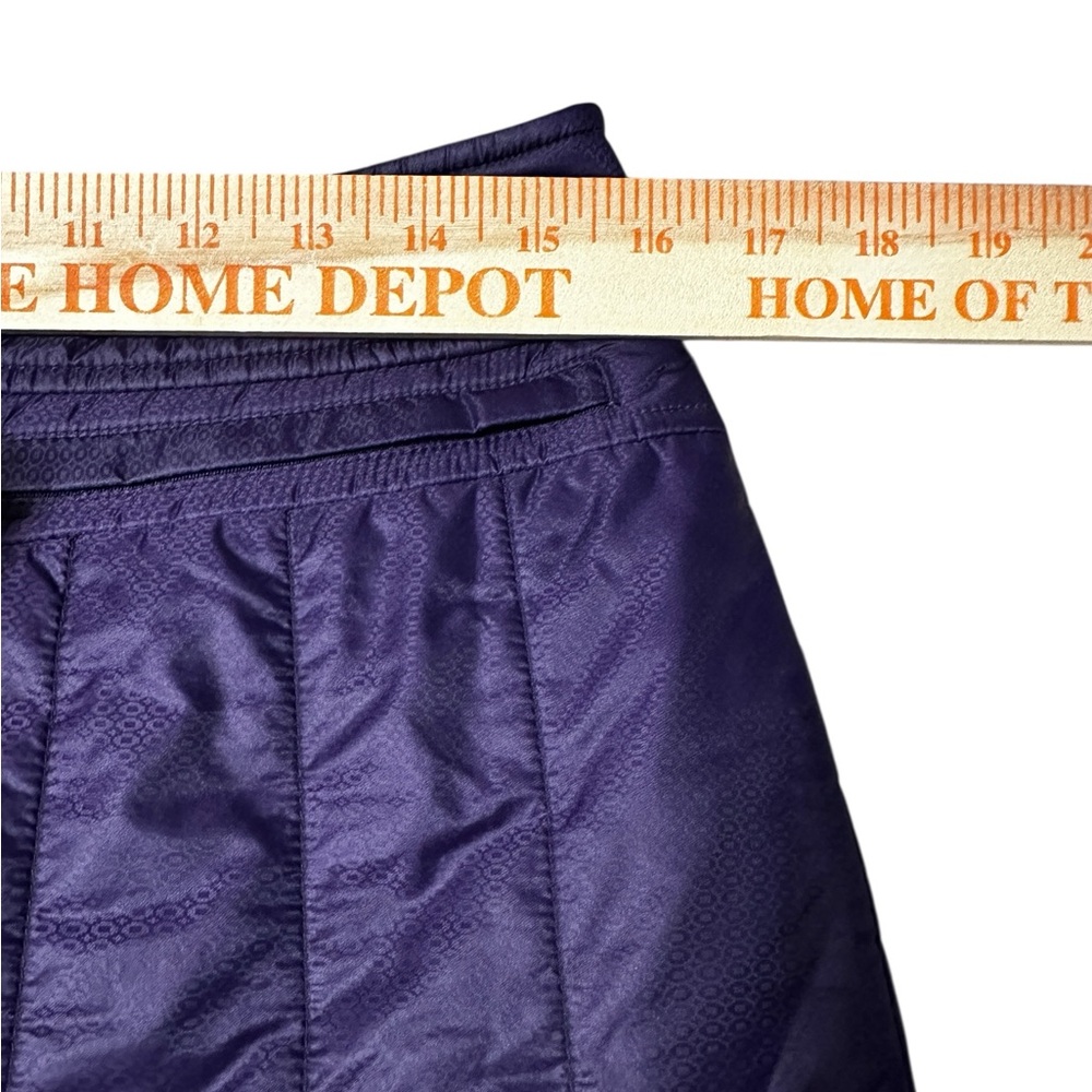 Athleta Insulated Quilted Mini Skirt Women’s Size 8 Purple Zip Front Active - Picture 5 of 7